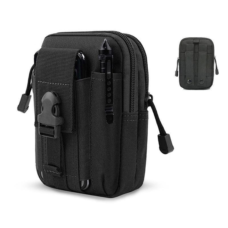 ONE WVW PIN Tactical Molle Pouch, Universal EDC Waist Bag Belt Pouches, Outdoor Belt Accessories Bags Gear Tool Gadget Pocket with Cell Phone Holster for Men - Image 1